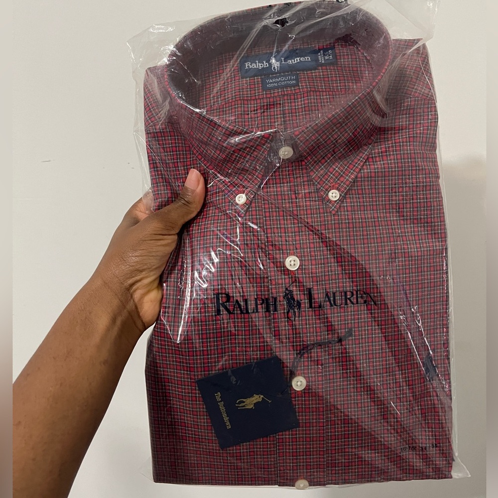 Ralph Lauren Red Plaid Button-Down Shirt